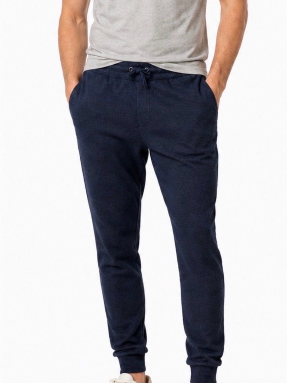 Faherty Navy Drawstring Jogger Pants